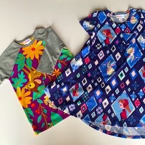 Disney LuLaRoe size 4 Randy and Frozen Scarlett